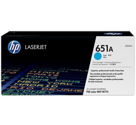HP Cartuccia Toner originale ciano LaserJet 651A