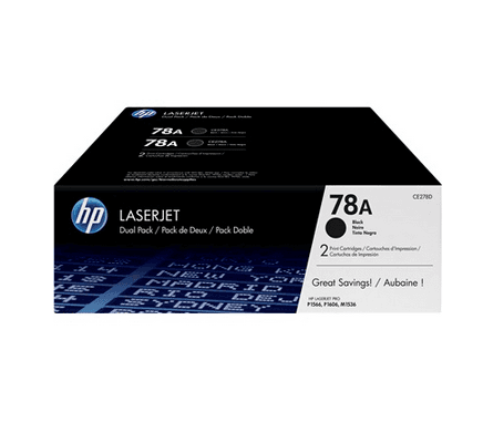 HP Confezione da 2 cartucce originali di Toner nero LaserJet 78A