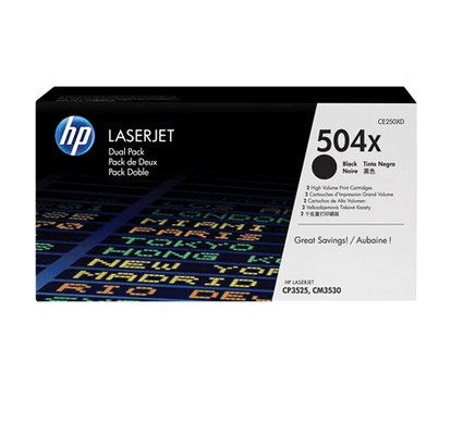 HP Confezione da 2 cartucce originali di Toner nero ad alta capacità LaserJet 504X