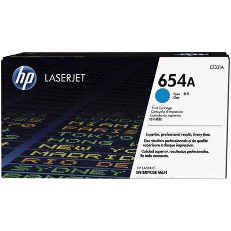 HP Cartuccia Toner originale ciano LaserJet 654A