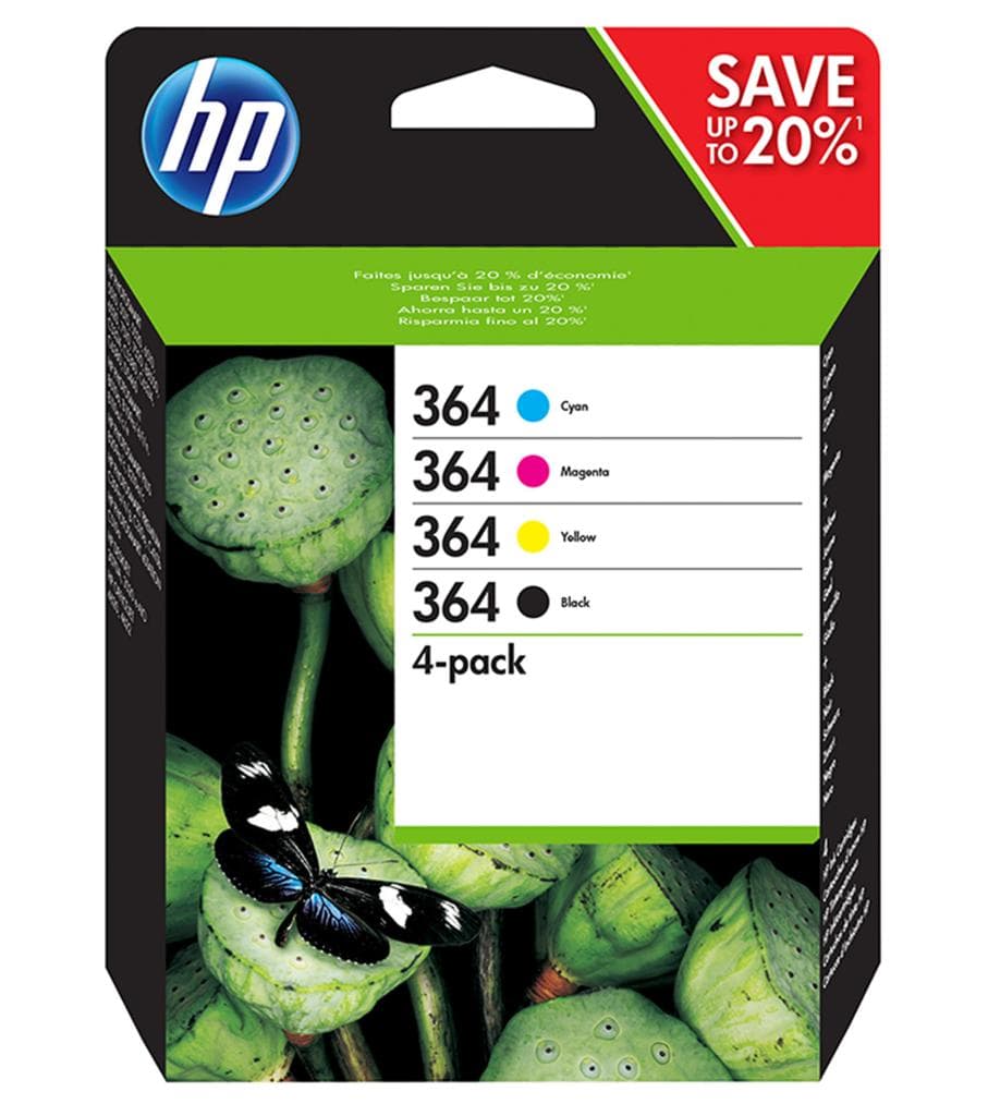 HP Confezione da 4 cartucce originali di inchiostro nero/ciano/magenta/giallo 364