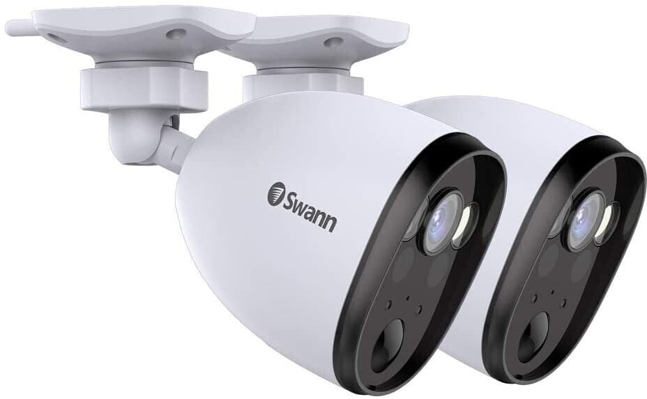 2 Spotcam Swann Full HD con luce esterna 2 Telecamere di Sicurezza