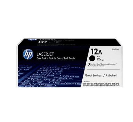 HP Confezione da 2 cartucce originali di Toner nero LaserJet 12A