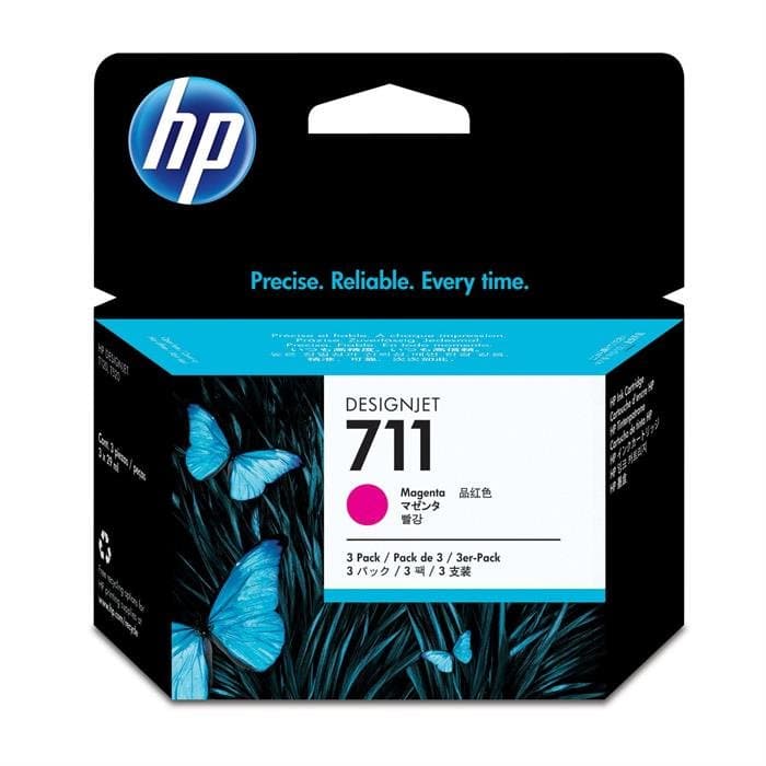 HP Confezione da 3 cartucce di inchiostro magenta DesignJet 711, 29 ml