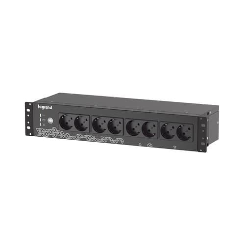 Legrand Keor ASI PDU 800VA FR/GR/IT INPUT 8 GR/IT OUTPUT BLACK gruppo di continuità (UPS) Standby (Offline) 0,8 kVA 480 W 8 presa(e) AC