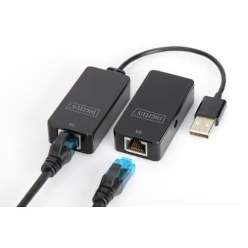 EXTENDER USB 2.0 DIGITUS FINO A 50mt TRAMITE CAVO RETE CAT 5E