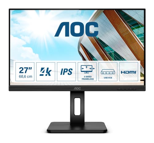 AOC P2 U27P2 Monitor PC 68,6 cm (27") 3840 x 2160 Pixel 4K Ultra HD LED Nero
