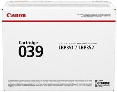 Canon 039 cartuccia toner 1 pz Originale Nero